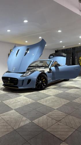 JAGUAR F TYPE WRAPPED IN TECKWRAP CHINA BLUE (CG22-HD)